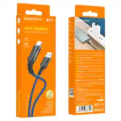 Красный кабель для зарядки и передачи данных Borofone BX67, Type-C/Lightning/Micro, 1м, до 2.4A