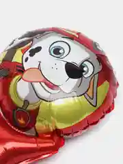 Красный воздушный шар "Щенки", фольгированный