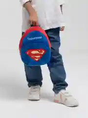 Синий рюкзак детский плюшевый
