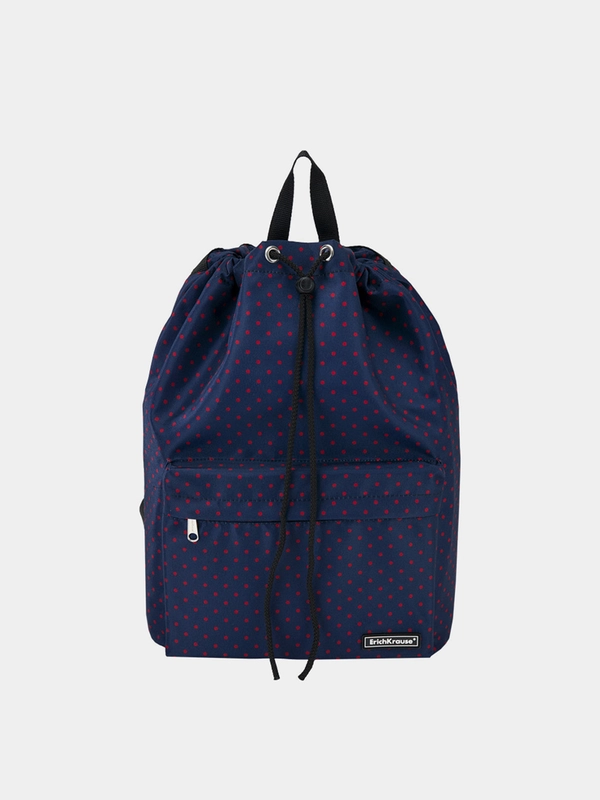 Рюкзак женский на шнурке ErichKrause "EasyLine. Dots in Blue", 16 л