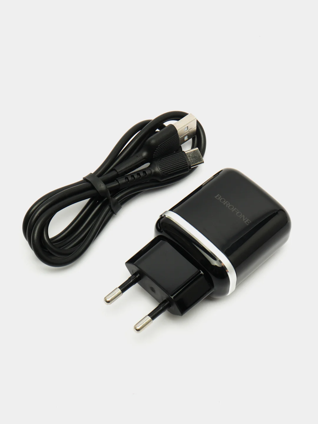 Черный зарядное устройство BOROFONE BA36A, 18W, USB + кабель Type-C