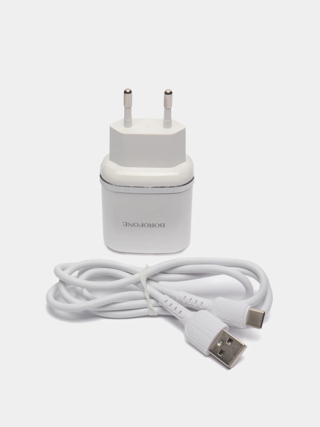 Белый зарядное устройство BOROFONE BA36A, 18W, USB + кабель Type-C