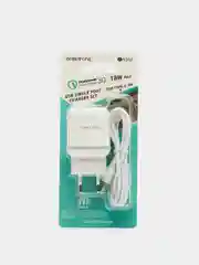 Белый зарядное устройство BOROFONE BA36A, 18W, USB + кабель Type-C