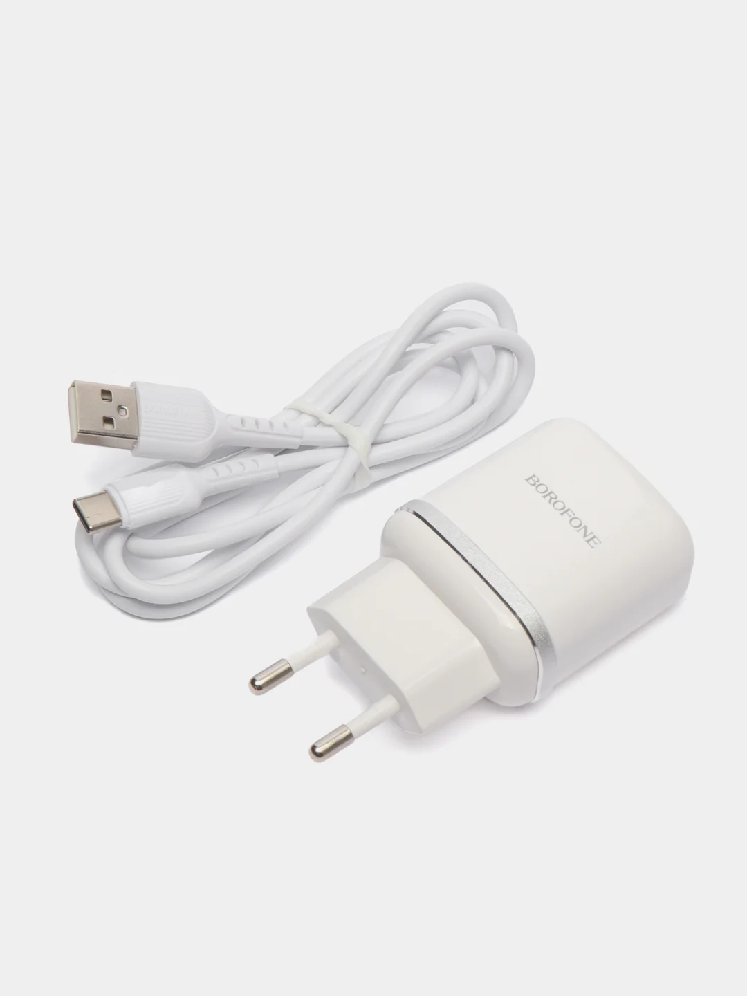 Белый зарядное устройство BOROFONE BA36A, 18W, USB + кабель Type-C
