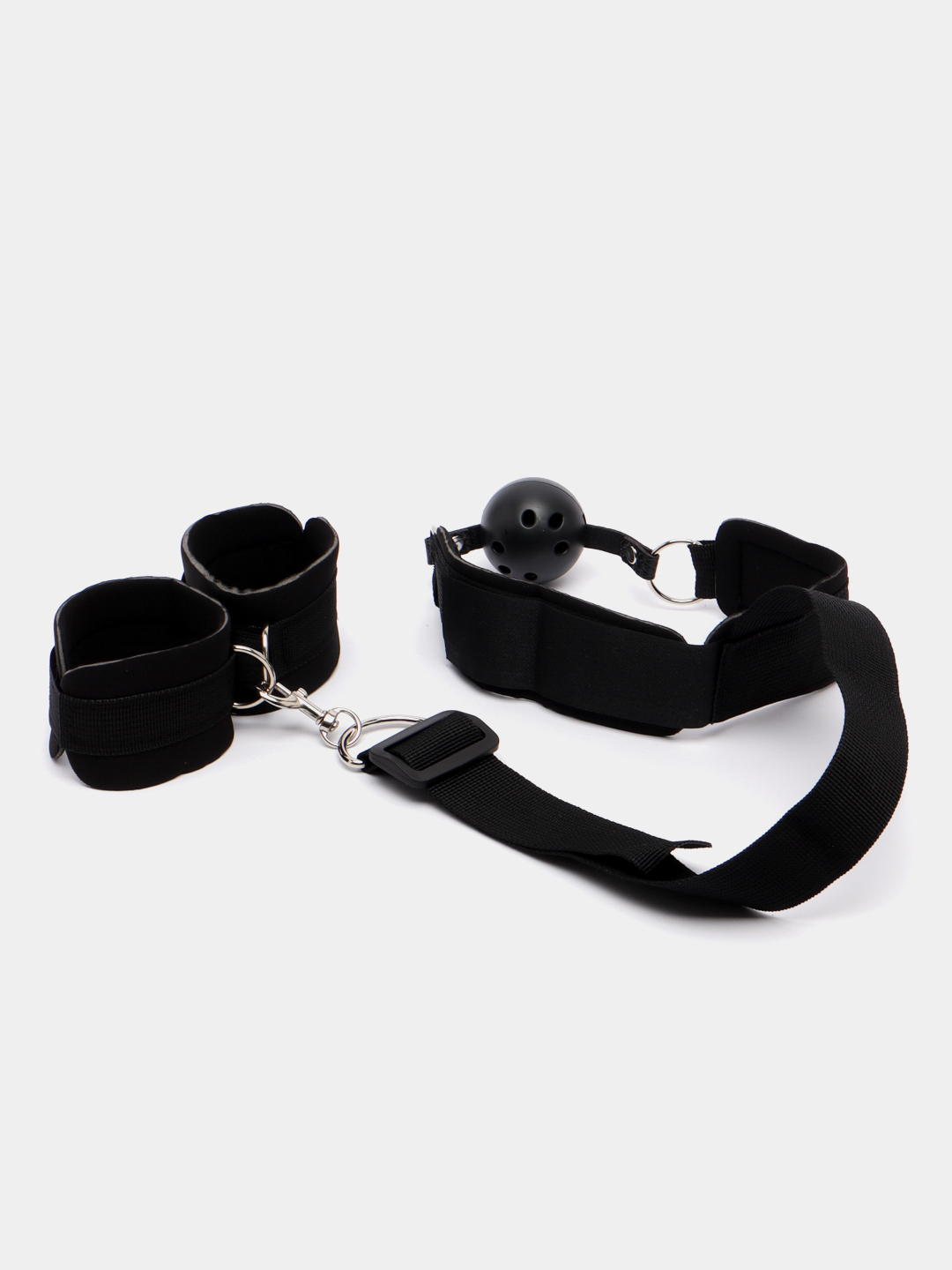 Кляп с наручниками для БДСМ, ролевых игр, шарик-кляп в рот BDSM, наручники  для связывания купить по цене 299.88 ₽ в интернет-магазине KazanExpress