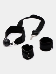 Кляп с наручниками для БДСМ, ролевых игр, шарик-кляп в рот BDSM, наручники для связывания