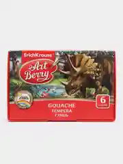 Гуашь ArtBerry с УФ защитой яркости, 6 цветов по 20 мл