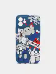 Бежевый меланж чехол Kaws на iPhone 12, светящийся