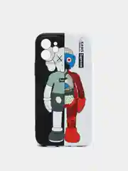 Бежевый чехол Kaws на iPhone 12, светящийся