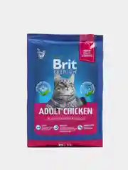 Корм Brit Premium Adult Chicken для кошек, с курицей, 400 г