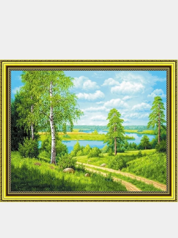 Алмазная мозаика "Пейзаж" на подрамнике, 40*50 см