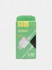 Зарядное устройство Denmen DC05T 2USB + кабель Type-C