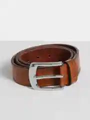 Серый металлик ремень мужской классический