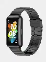 Черный металлический ремешок для Huawei Honor band 7 стальной браслет