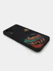 Черный чехол силиконовый с принтом для Samsung Galaxy A13 (самсунг)