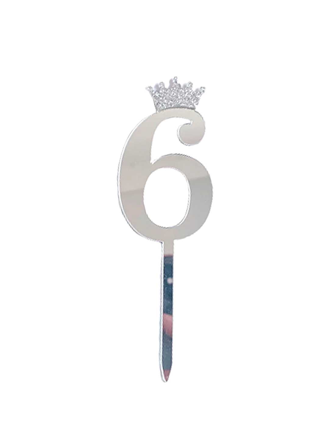 Серебряный топпер на торт, золотой, цифры от 0 до 9
