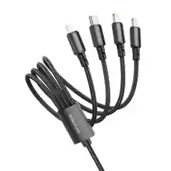 Красный зарядный USB кабель 4 в 1 BOROFONE BX72, Type-C/Lightning /Micro, 2 A, 1 м