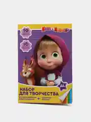Набор цветного картона "Маша и Медведь", А4