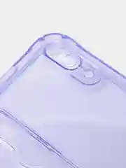 Лавандовый чехол iPhone 11, 15 Pro, 14 Max, 13, 12, XR, XS, 6, 7, 8 Plus, SE, с карманом для карт, прозрачный