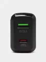 Черный сетевое зарядное устройство Hoco N5 + Type-C to Lightning Быстрая зарядка QC3.0 PD 20W