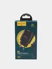 Черный сетевое зарядное устройство Hoco N5 + Type-C to Lightning Быстрая зарядка QC3.0 PD 20W