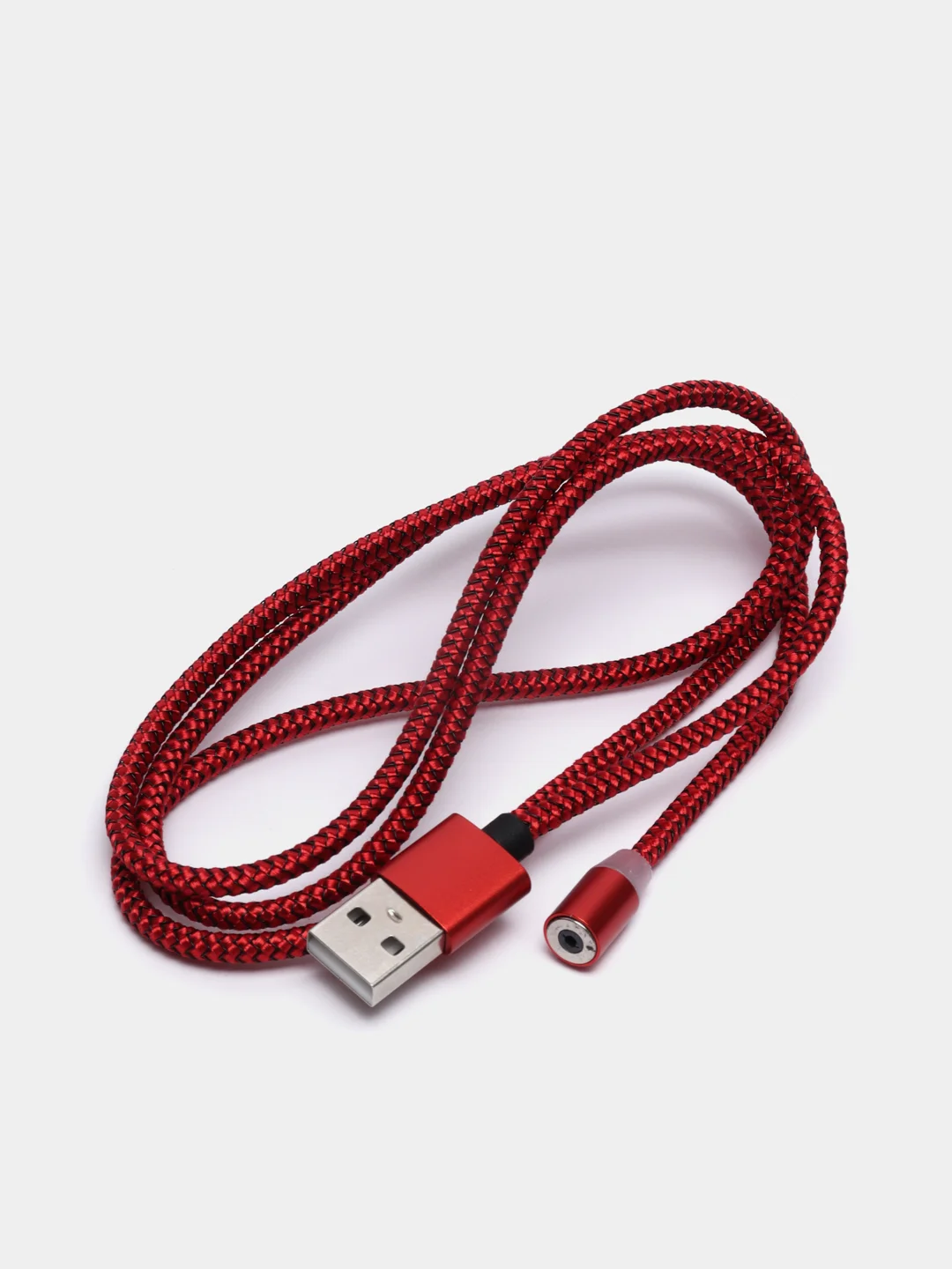 Красный магнитный кабель USB - micro USB, магнитный кабель micro usb, юсб провод,зарядник телефона