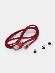 Красный магнитный кабель USB - micro USB, магнитный кабель micro usb, юсб провод,зарядник телефона