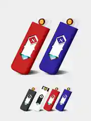 Белый электронная зажигалка USB, спиральная, ветрозащитная, без огня