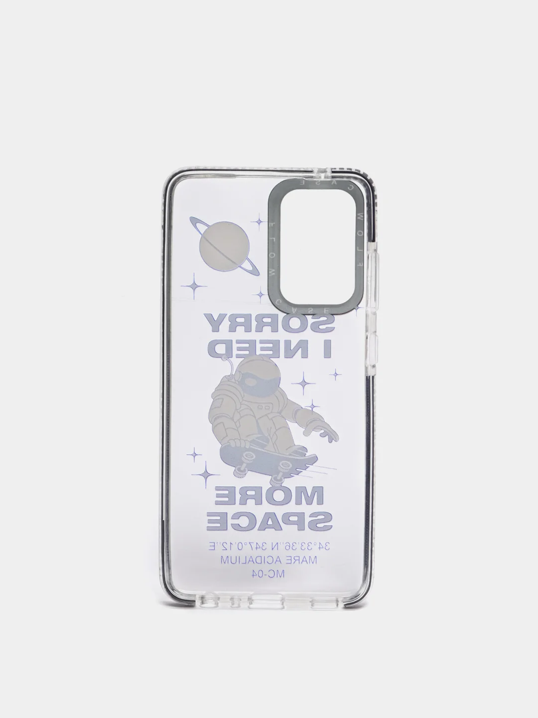 Синий чехол Samsung Galaxy A51/A52/A32/S21/S21+/S21 Ultra, прозрачный, силиконовый, с рисунком