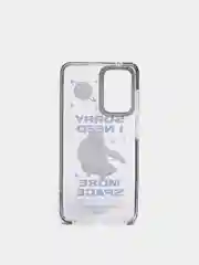 Синий чехол Samsung Galaxy A51/A52/A32/S21/S21+/S21 Ultra, прозрачный, силиконовый, с рисунком
