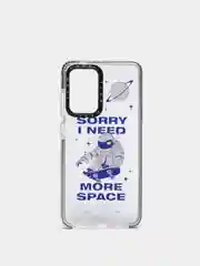 Синий чехол Samsung Galaxy A51/A52/A32/S21/S21+/S21 Ultra, прозрачный, силиконовый, с рисунком