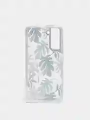 Зеленый чехол Samsung Galaxy A51/A52/A32/S21/S21+/S21 Ultra, прозрачный, силиконовый, с рисунком