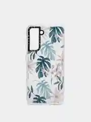 Зеленый чехол Samsung Galaxy A51/A52/A32/S21/S21+/S21 Ultra, прозрачный, силиконовый, с рисунком
