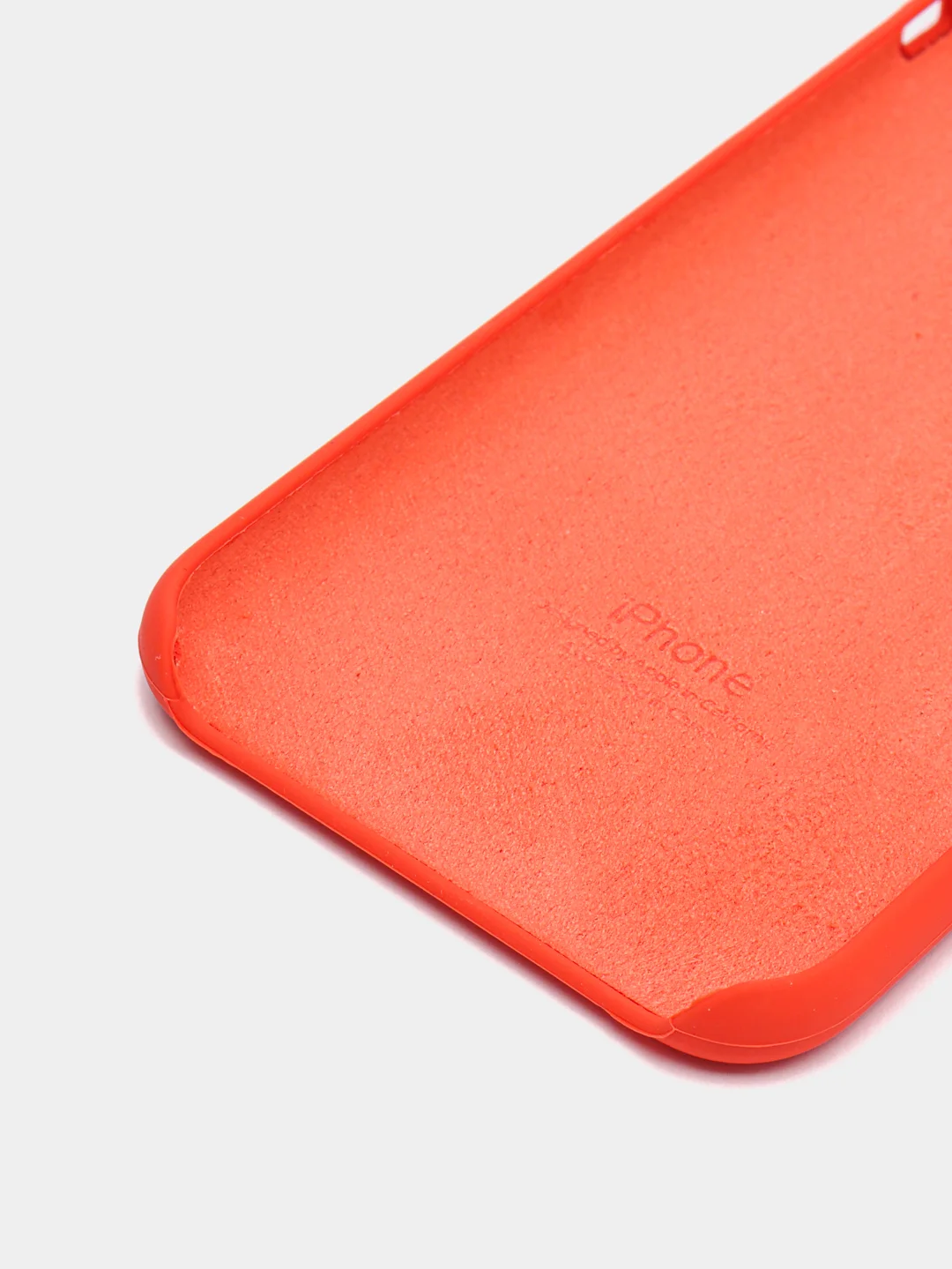 Рыжий чехол Silicone Case для iPhone X/XS