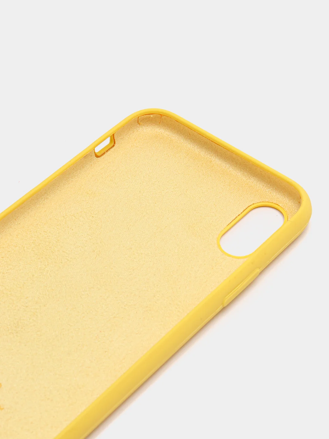 Желтый чехол Silicone Case для iPhone X/XS