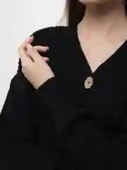 Черный кардиган на пуговицах, женский, оверсайз