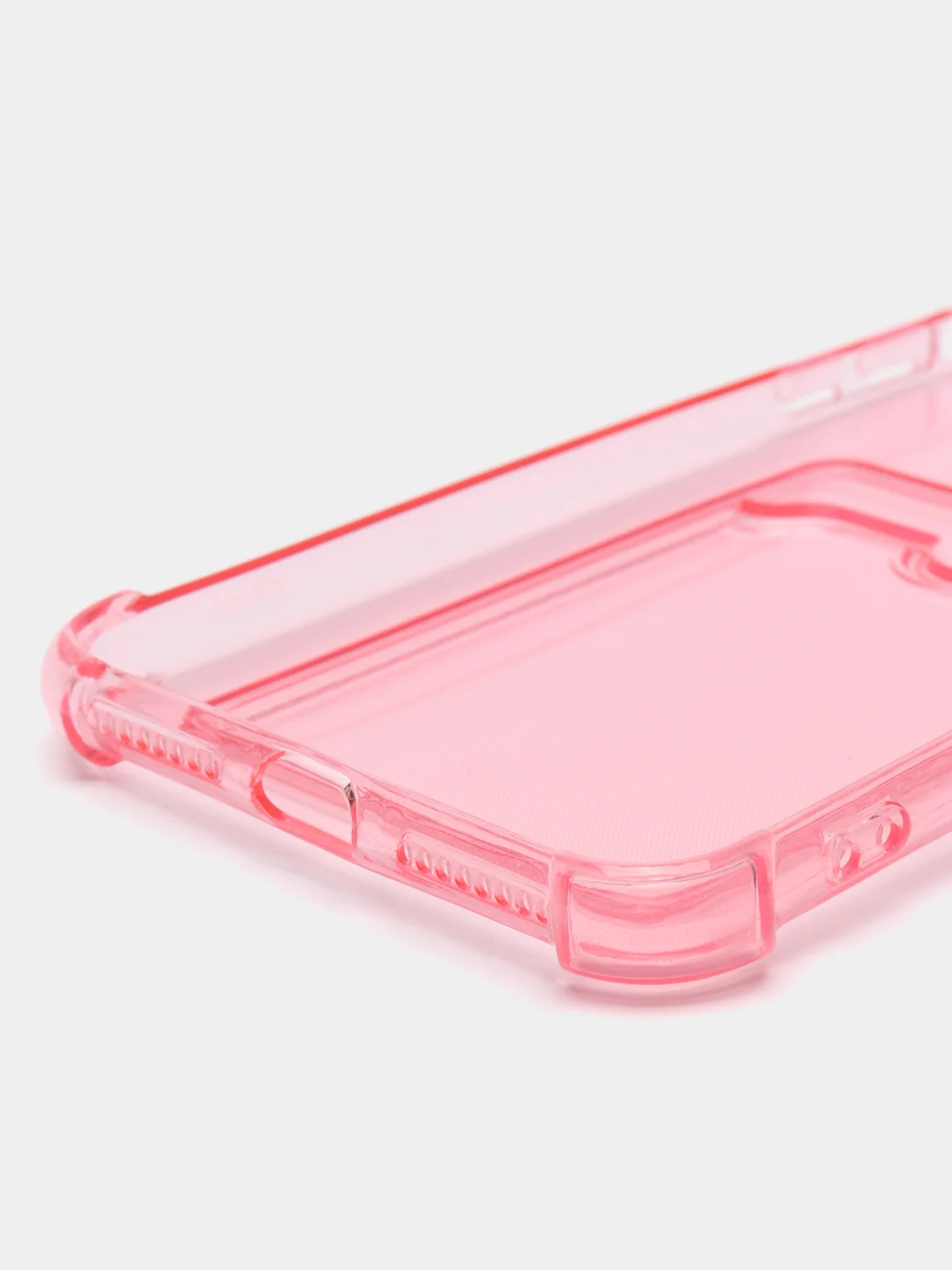 Розовый чехол с карманом для пластиковых карт iPhone 7,8,SE,Х,XS,XR,11,12,13 pro/max, силиконовый