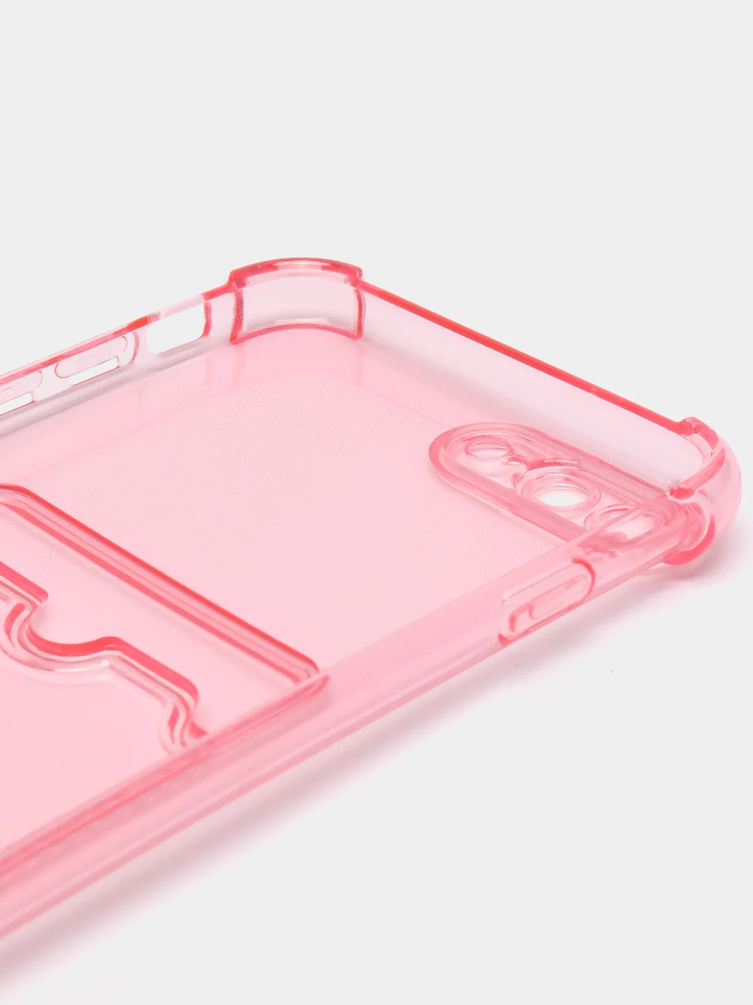 Розовый чехол с карманом для пластиковых карт iPhone 7,8,SE,Х,XS,XR,11,12,13 pro/max, силиконовый
