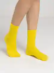 Желтый носки унисекс, цветные, яркие, высокие