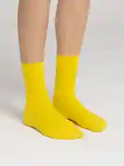 Желтый носки унисекс, цветные, яркие, высокие