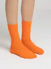 Оранжевый носки унисекс, цветные, яркие, высокие