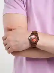 Коричневый часы мужские наручные, кварцевые
