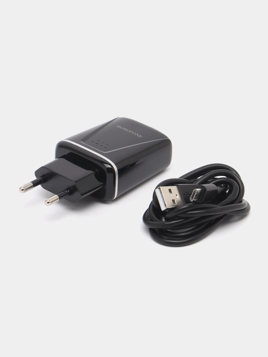Черный зарядное устройство BOROFONE BA54A 2USB QC3.0