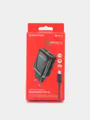 Черный зарядное устройство BOROFONE BA54A 2USB QC3.0