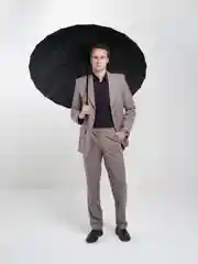 Черный зонт-трость