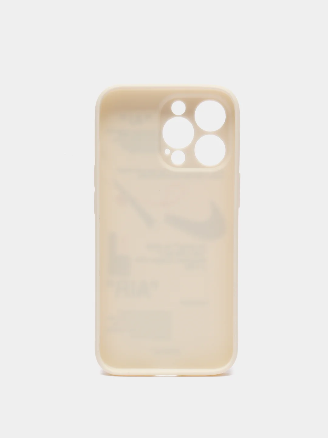 Кремовый чехол для айфон iPhone 14, силиконовый чехол с принтом Nike