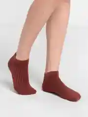 Багровый носки короткие "Моно"