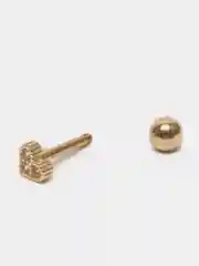 Алый микросерьга-пирсинг "Gold" со стержнем из нержавеющей стали
