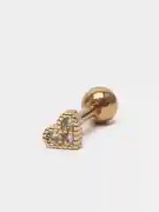 Алый микросерьга-пирсинг "Gold" со стержнем из нержавеющей стали