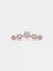 Вишнёвый микросерьга-пирсинг "Pink Gold" со стержнем из нержавеющей стали
